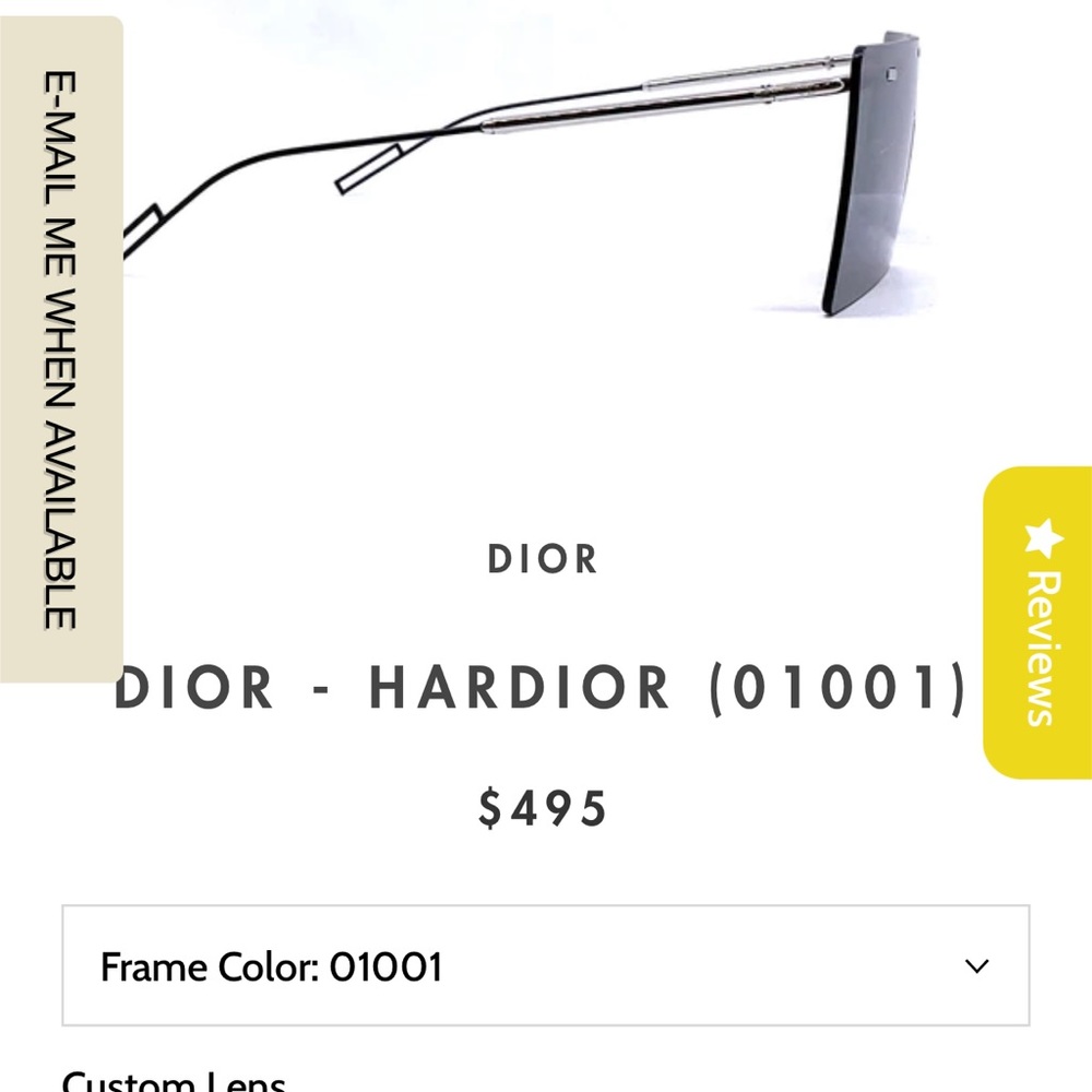 $495 DIOR - HARDIOR (01001) Sunglasses - Picture 4 of 10